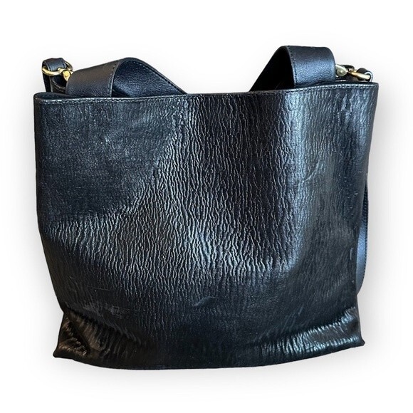 Orciani Black textured leather shoulder bag - Picture 3 of 9